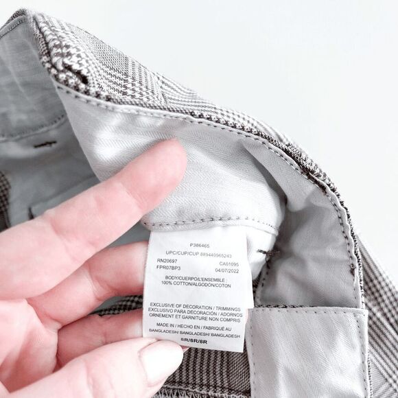 Dickies Womens Houndstooth Straight Trouser Pants Brown Size 8R - Picture 7 of 12